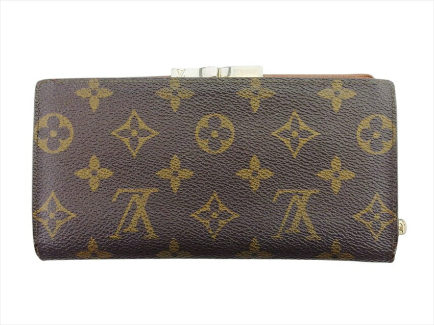 LOUIS VUITTON Long Wallet Purse T61217 Brown beige North America exclusive Continental Clutch