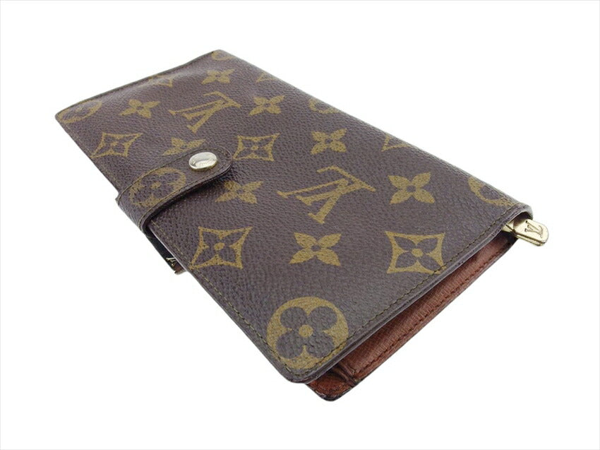 LOUIS VUITTON Long Wallet Purse T61217 Brown beige North America exclusive Continental Clutch
