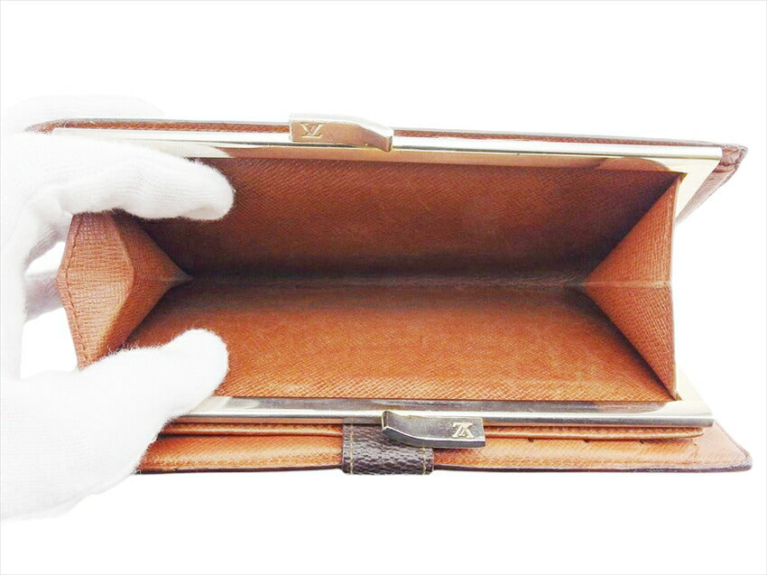 LOUIS VUITTON Long Wallet Purse T61217 Brown beige North America exclusive Continental Clutch