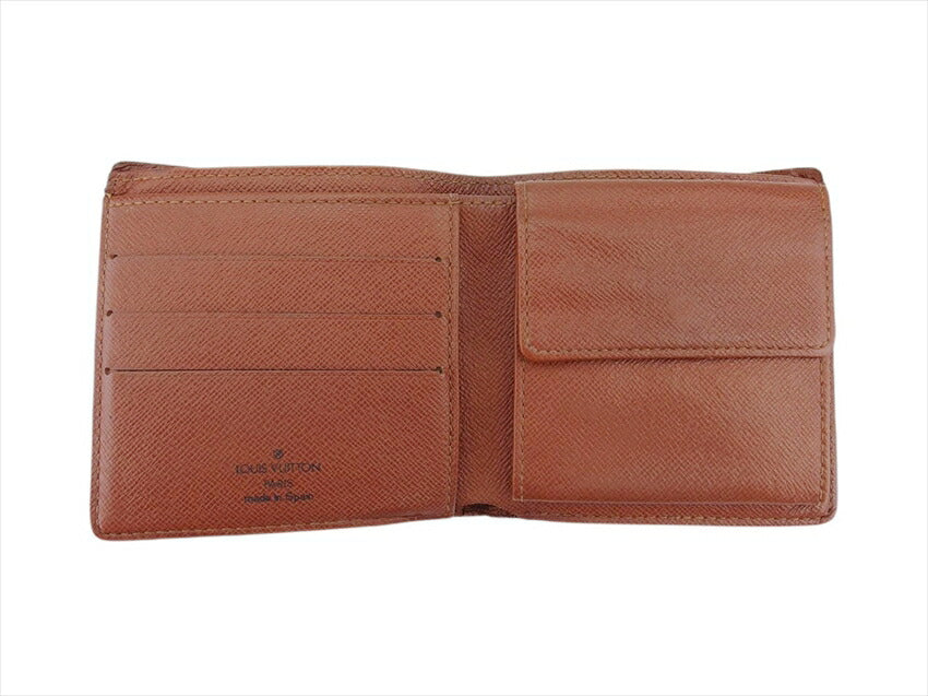 LOUIS VUITTON Bifold Wallet M61665 Brown Porte Billets Cartes CrditMonet