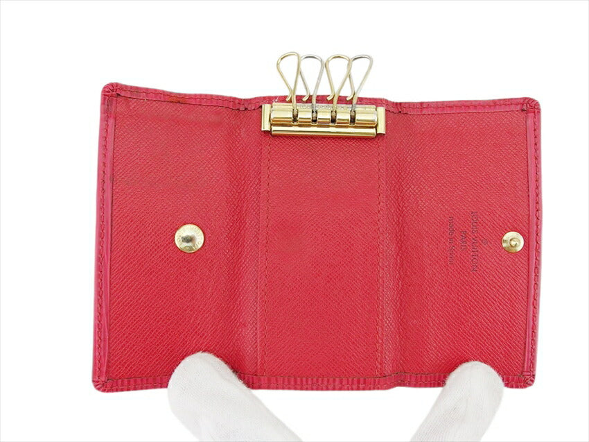 LOUIS VUITTON Key case Key holder M63827 Red x Gold