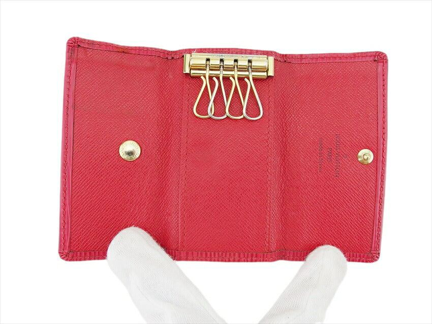 LOUIS VUITTON Key case Key holder M63827 Red x Gold