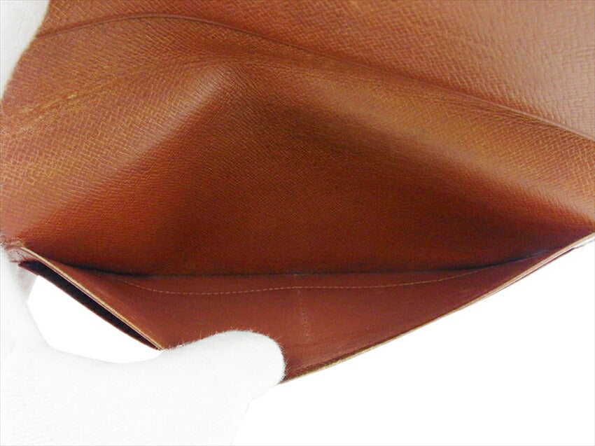 LOUIS VUITTON Bill Compartment M62223 Brown beige Porto Sequier Double