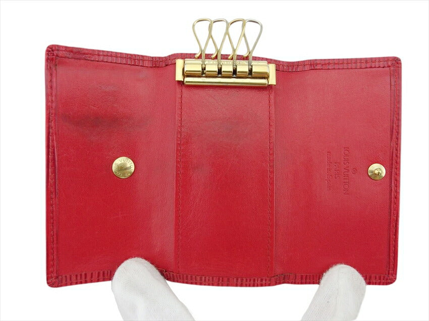 LOUIS VUITTON Key case Key holder M63827 Castilian red Multicles4