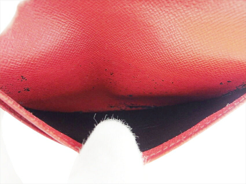 LOUIS VUITTON Bifold Wallet M63247 Castilian red Portonevie Vienova