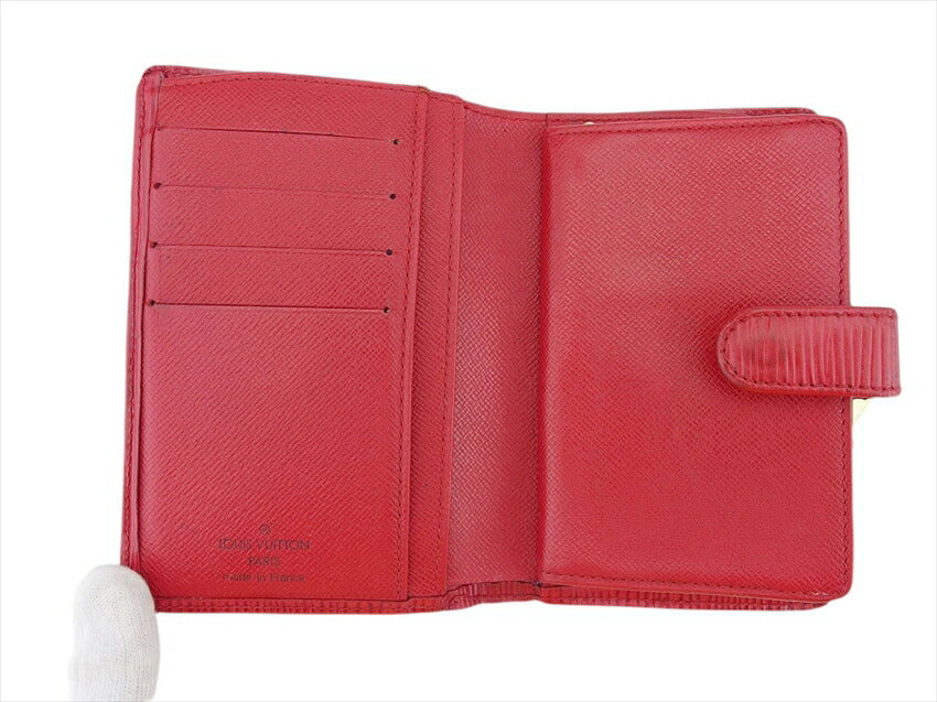 LOUIS VUITTON Bifold Wallet M63247 Castilian red Portonevie Vienova
