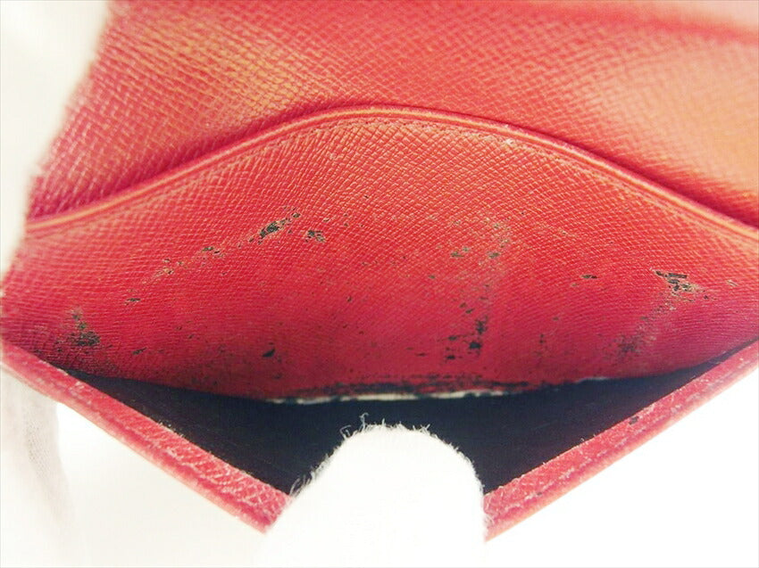 LOUIS VUITTON Bifold Wallet M63247 Castilian red Portonevie Vienova