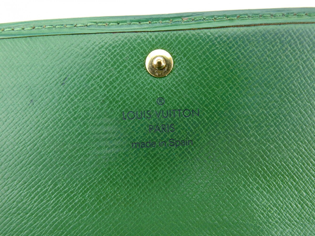 LOUIS VUITTON Long Wallet Purse green Epi