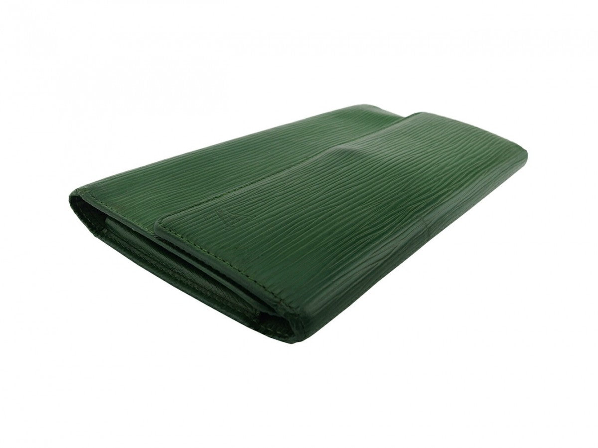 LOUIS VUITTON Long Wallet Purse green Epi