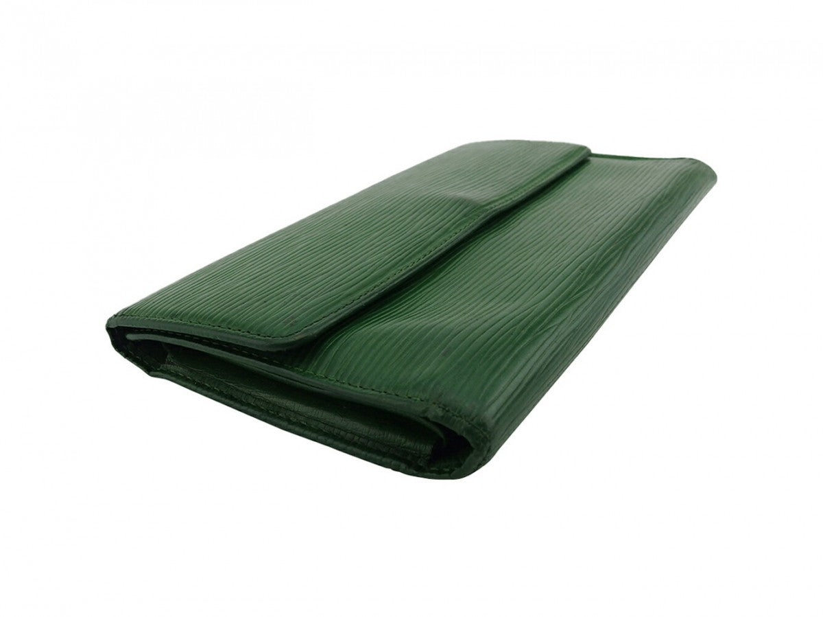 LOUIS VUITTON Long Wallet Purse green Epi
