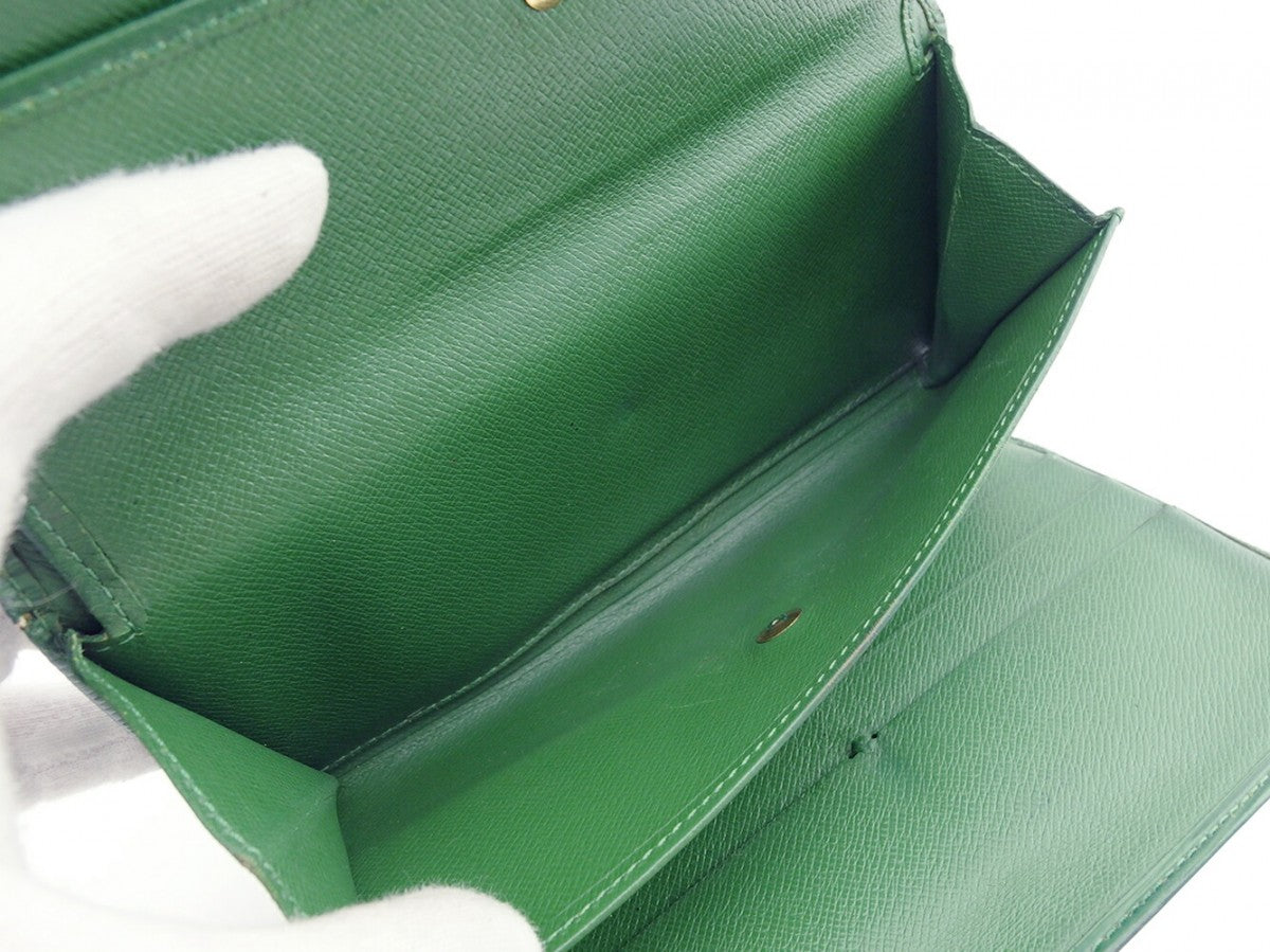 LOUIS VUITTON Long Wallet Purse green Epi