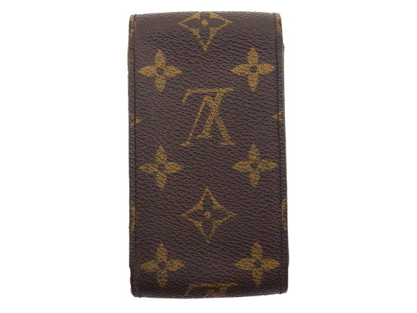 LOUIS VUITTON Cigarette case Brown x beige