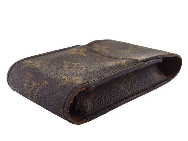 LOUIS VUITTON Cigarette case Brown x beige