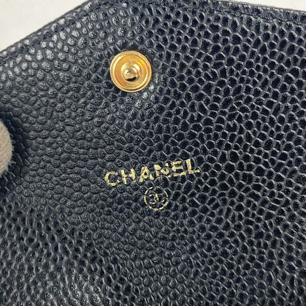 CHANEL Coin case A13233 Caviar skin black CC COCO Mark