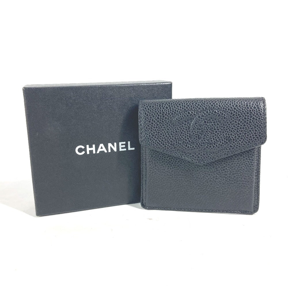 CHANEL Coin case A13233 Caviar skin black CC COCO Mark