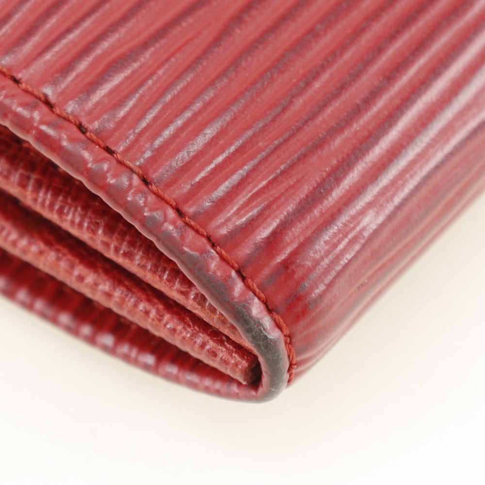 LOUIS VUITTON Long Wallet Purse M6359E Epi Leather Red Portefeuille Sarah