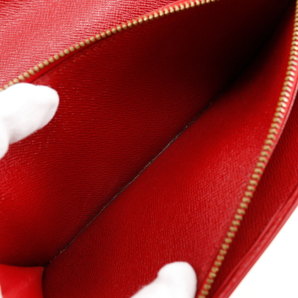 LOUIS VUITTON Long Wallet Purse M6359E Epi Leather Red Portefeuille Sarah