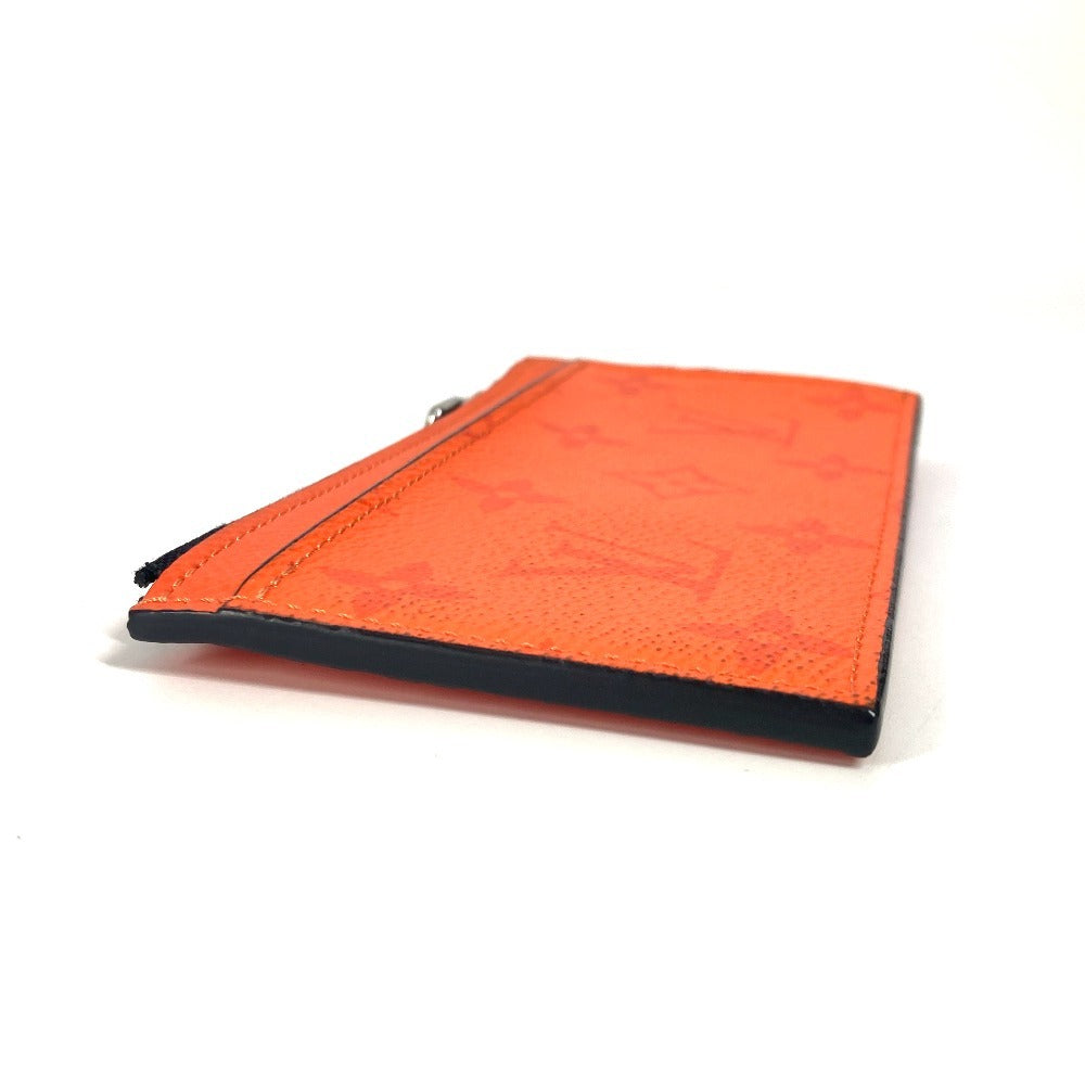 LOUIS VUITTON Coin case M30465 Taiga Leather, Monogram Canvas Orange Taigalama Coin card holder