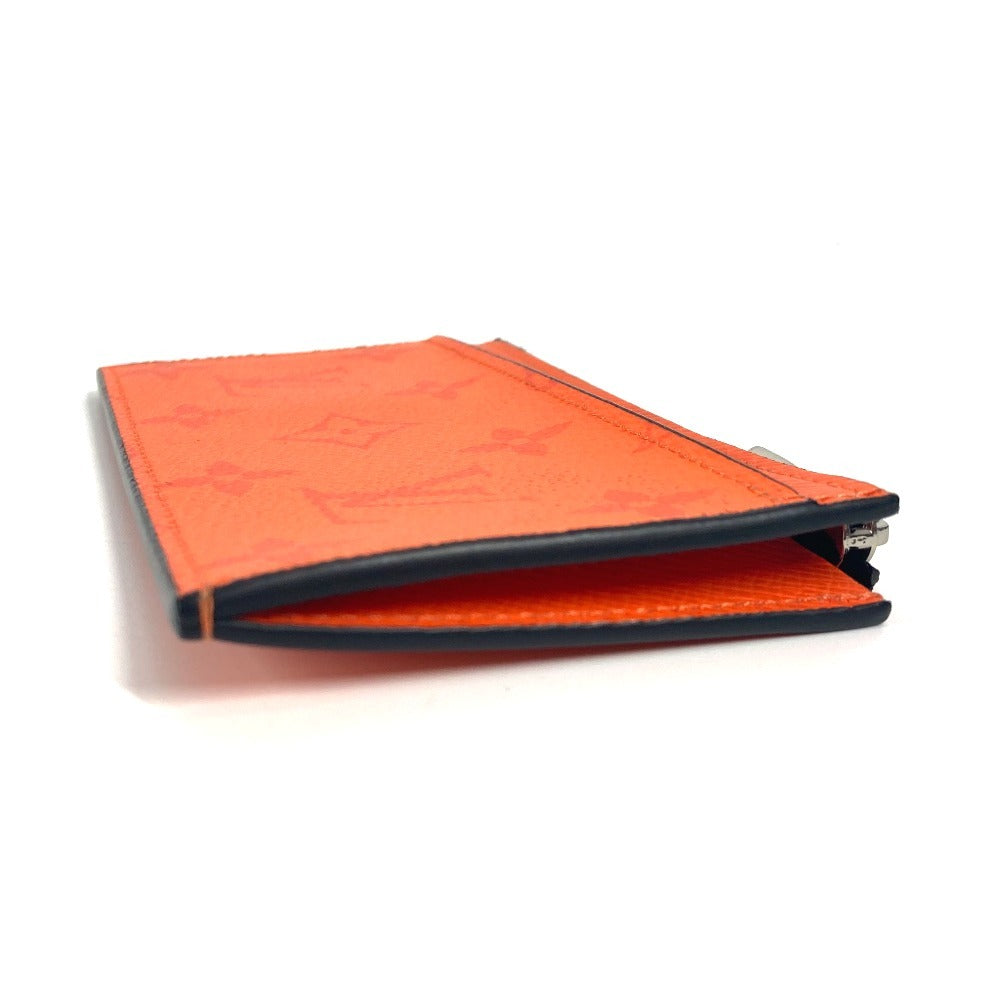 LOUIS VUITTON Coin case M30465 Taiga Leather, Monogram Canvas Orange Taigalama Coin card holder