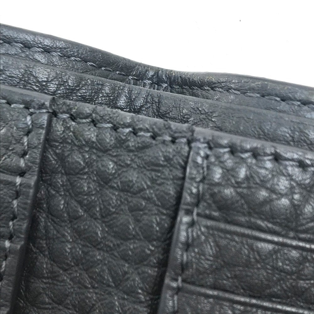 FENDI Folded wallet 7M0169 A4NR Calf leather dark gray x white FF logo stamp