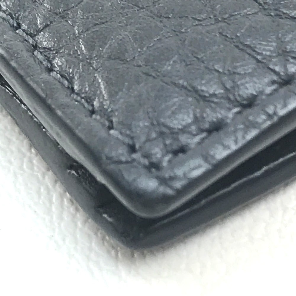 FENDI Folded wallet 7M0169 A4NR Calf leather dark gray x white FF logo stamp