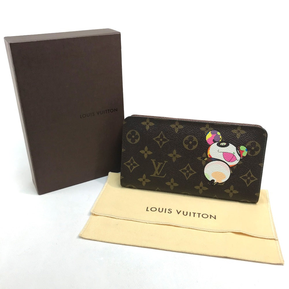 LOUIS VUITTON Long Wallet Purse M61729 Monogram canvas Brown Takashi Murakami Monogram panda Porto Monezup Women Used Authentic