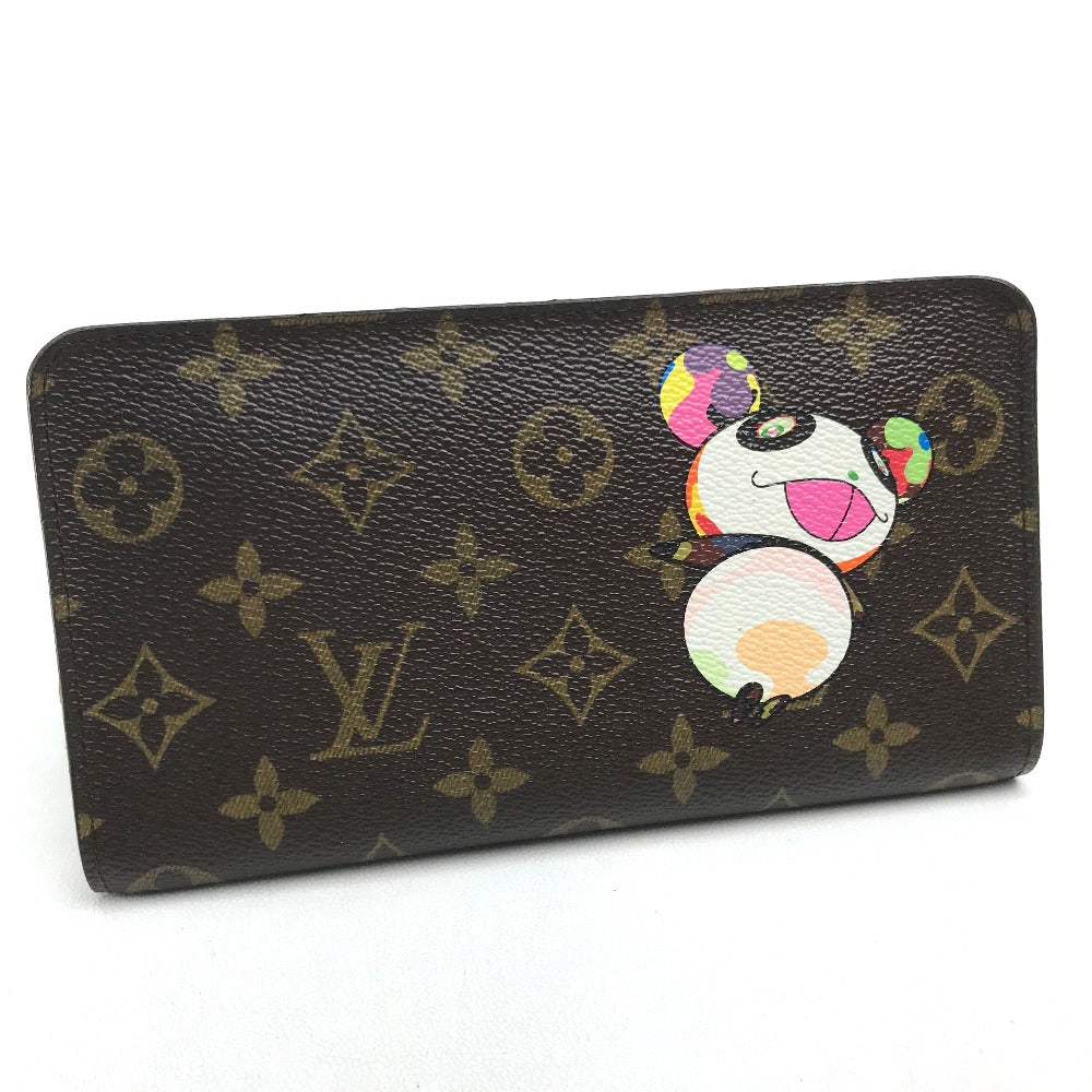 LOUIS VUITTON Long Wallet Purse M61729 Monogram canvas Brown Takashi Murakami Monogram panda Porto Monezup Women Used Authentic