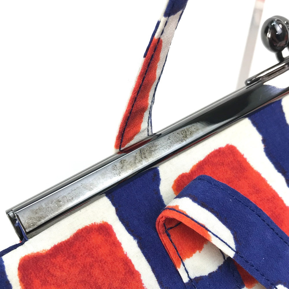 CHANEL Handbag canvas Blue x red CC COCO Mark logo Square Pattern