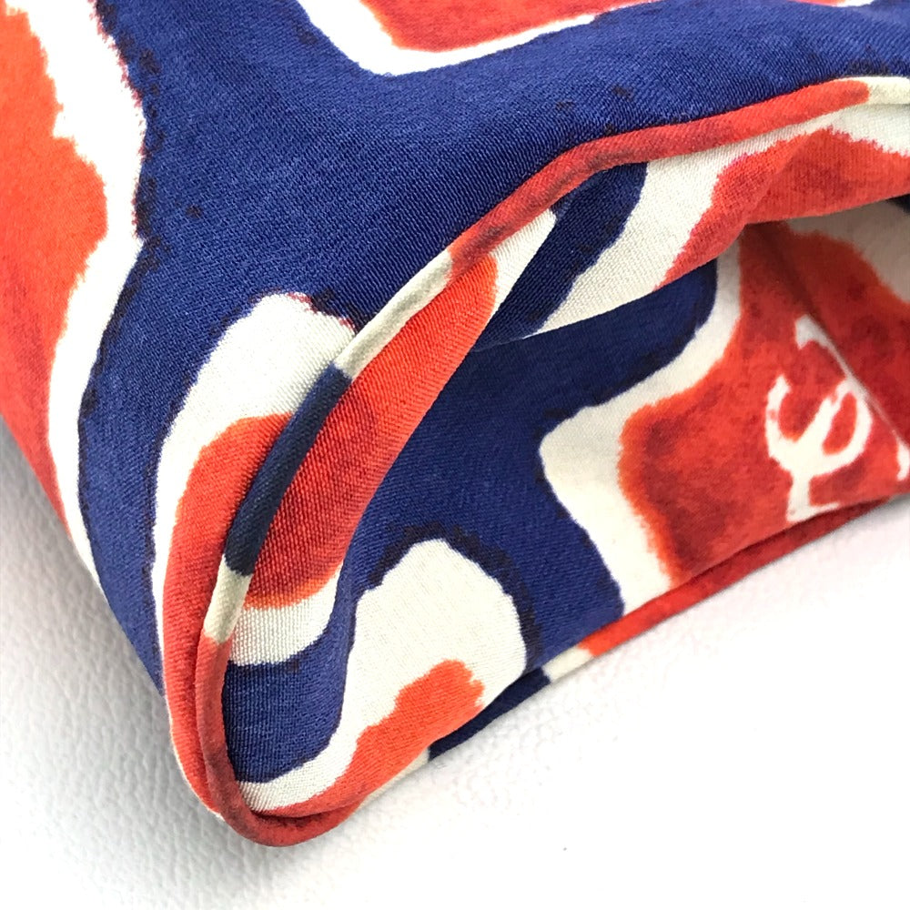 CHANEL Handbag canvas Blue x red CC COCO Mark logo Square Pattern