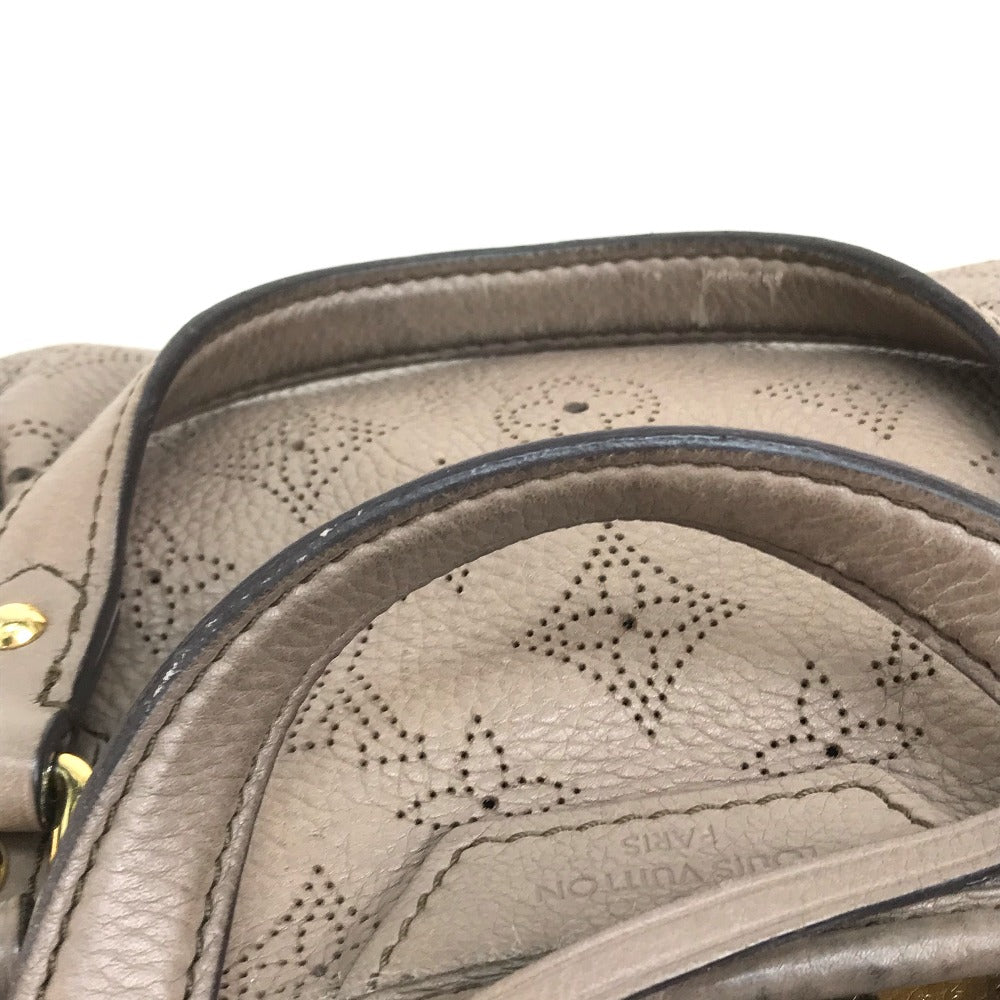 LOUIS VUITTON Handbag M93175 monogram mahina leather beige Monogram Mahina Stella PM Women Used Authentic