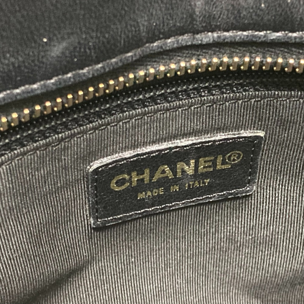 CHANEL Tote Bag lambskin black CCCOCO Mark Chocolate bar