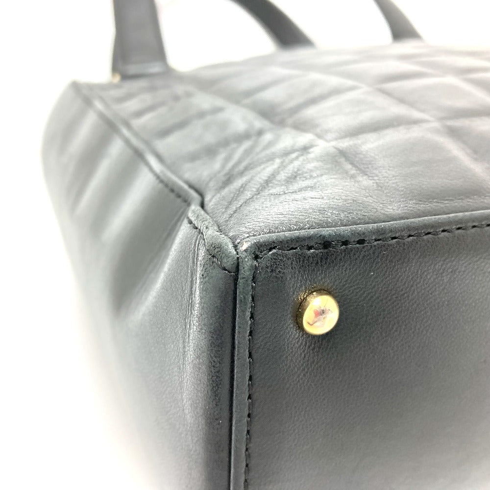 CHANEL Tote Bag lambskin black CCCOCO Mark Chocolate bar