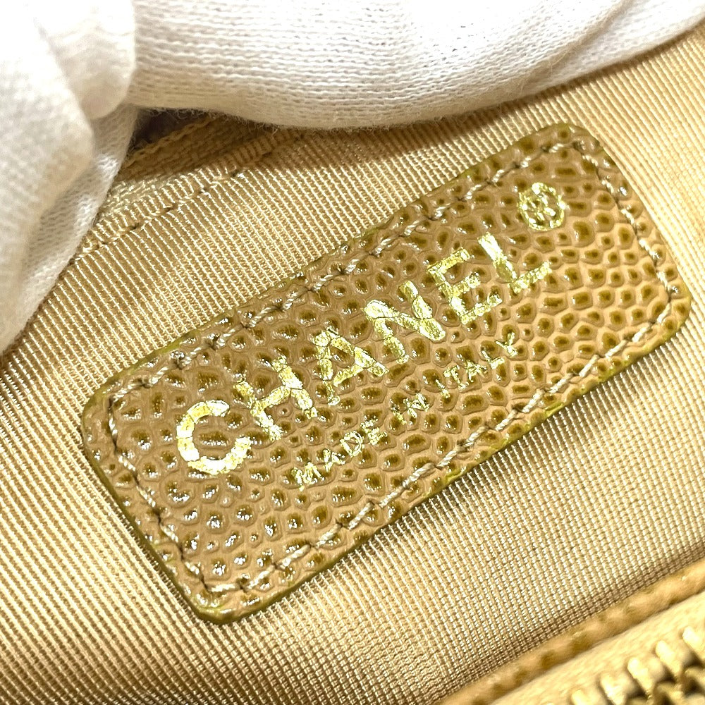 CHANEL Tote Bag A50995 Caviar skin beige CC COCO Mark Matrasse