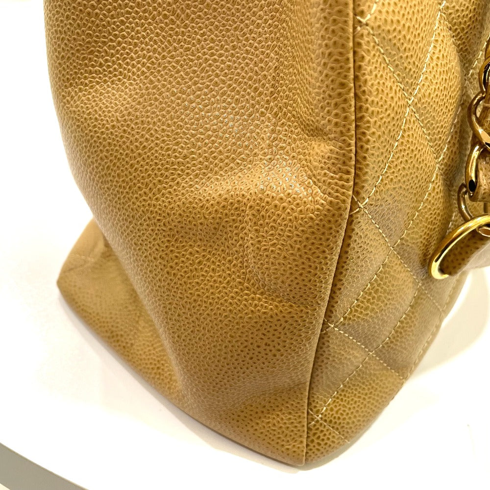 CHANEL Tote Bag A50995 Caviar skin beige CC COCO Mark Matrasse