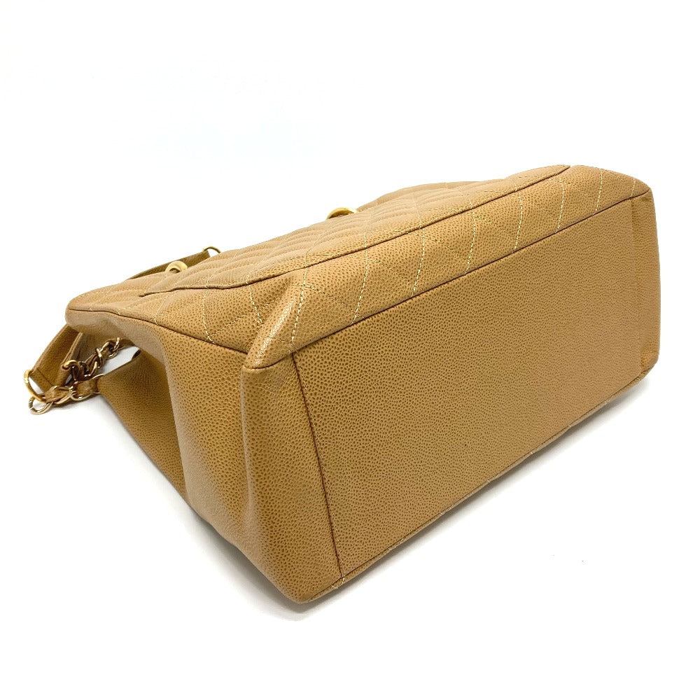 CHANEL Tote Bag A50995 Caviar skin beige CC COCO Mark Matrasse