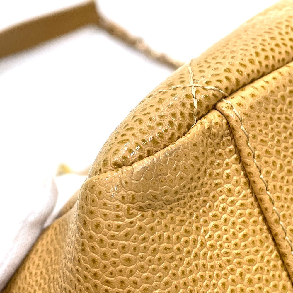 CHANEL Tote Bag A50995 Caviar skin beige CC COCO Mark Matrasse