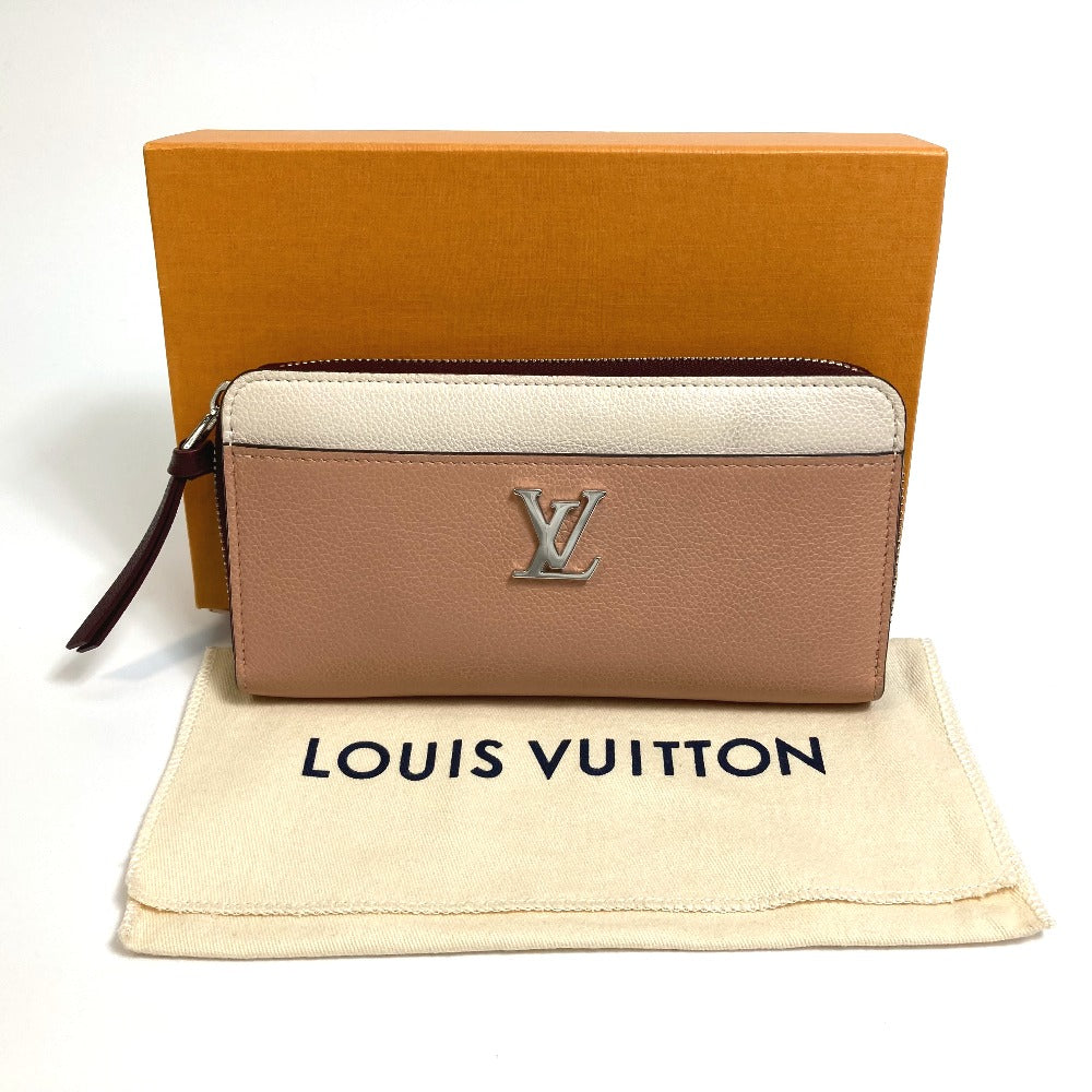 LOUIS VUITTON Long Wallet Purse M67540 leather Orange beige type Zippy Rock Me