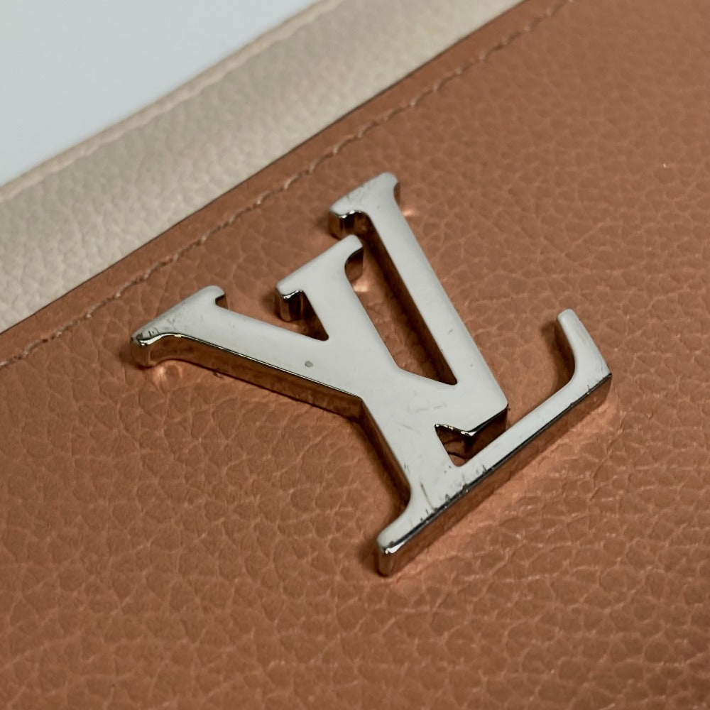 LOUIS VUITTON Long Wallet Purse M67540 leather Orange beige type Zippy Rock Me