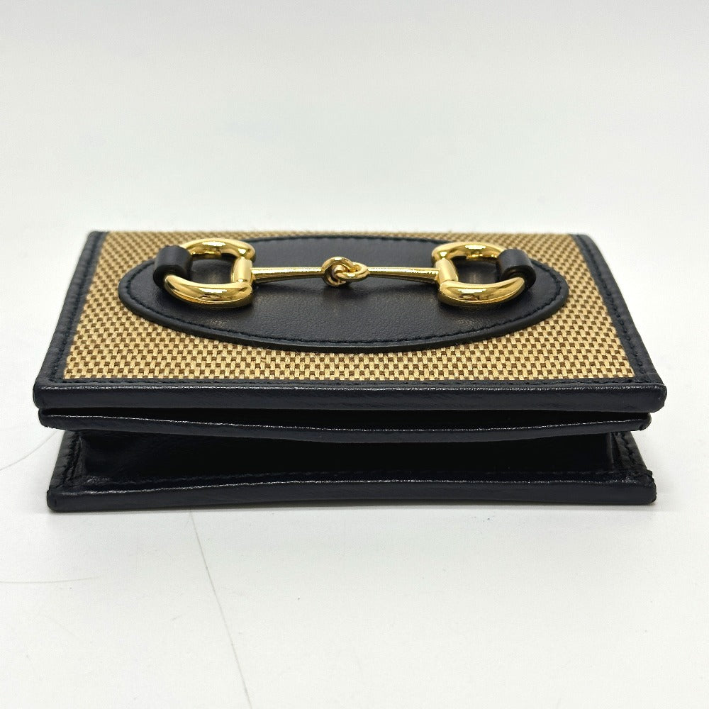GUCCI Trifold wallet 621887 Canvas / leather beige Horsebit