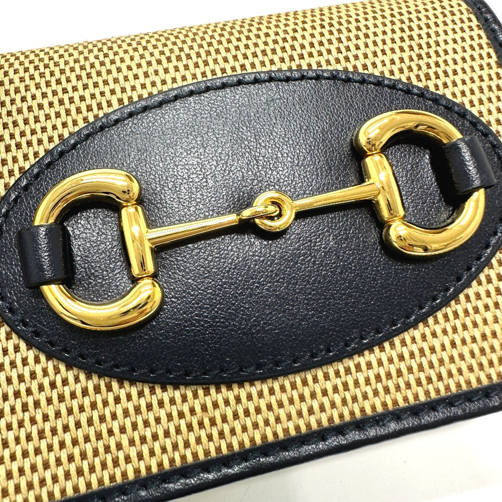 GUCCI Trifold wallet 621887 Canvas / leather beige Horsebit