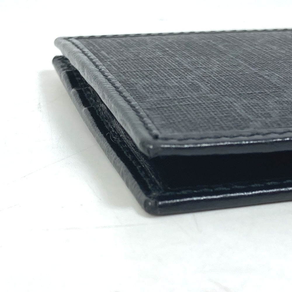 GUCCI Folded wallet 700686 GG Supreme Canvas black GG money clip Interlocking G Card Case Wallet