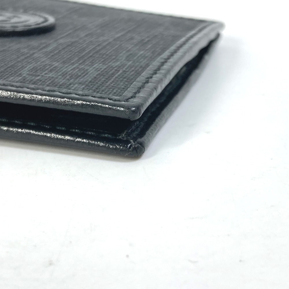 GUCCI Folded wallet 700686 GG Supreme Canvas black GG money clip Interlocking G Card Case Wallet