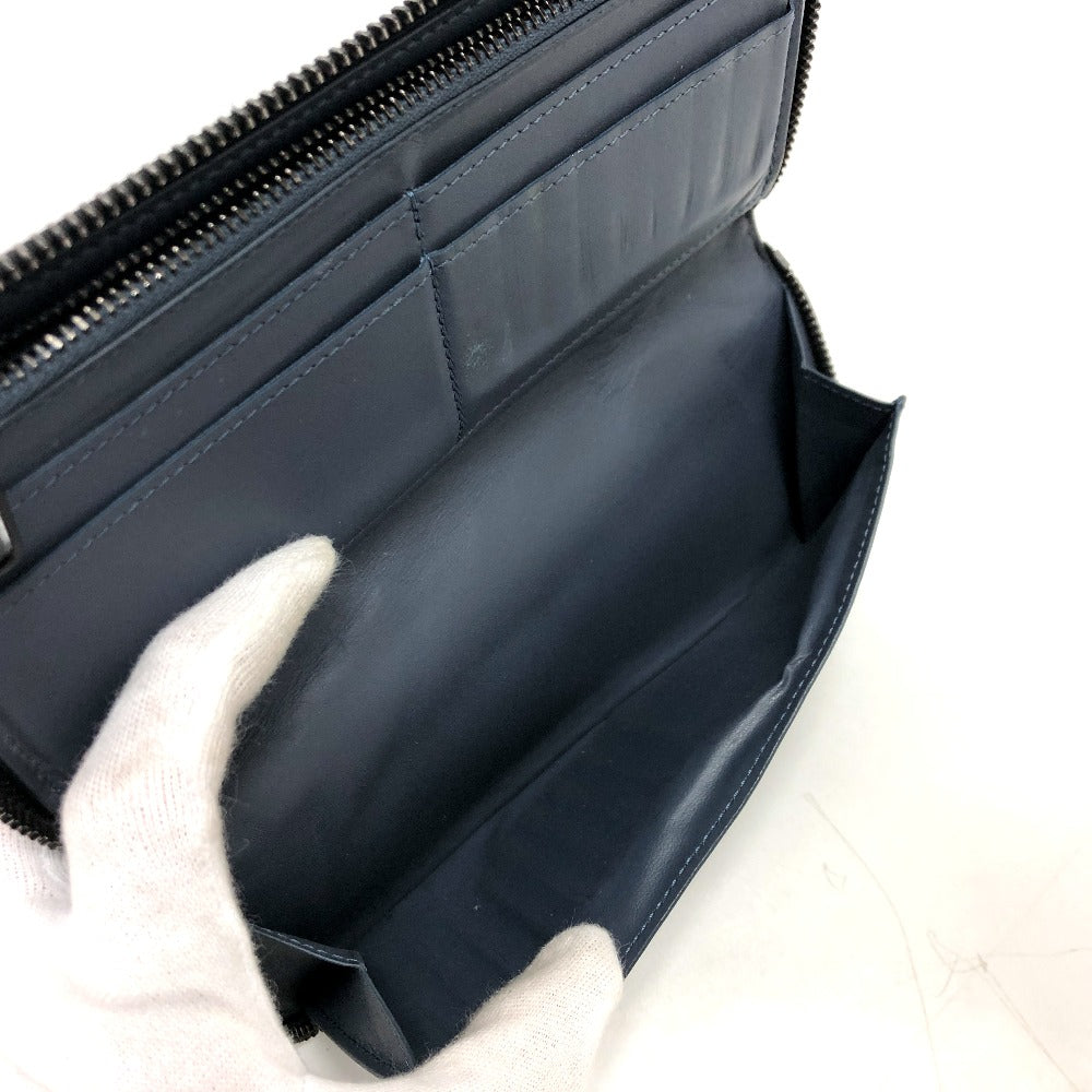LOUIS VUITTON Long Wallet Purse M82322 Monogram shadow leather Navy Monogram shadow Zippy Wallet Vertical