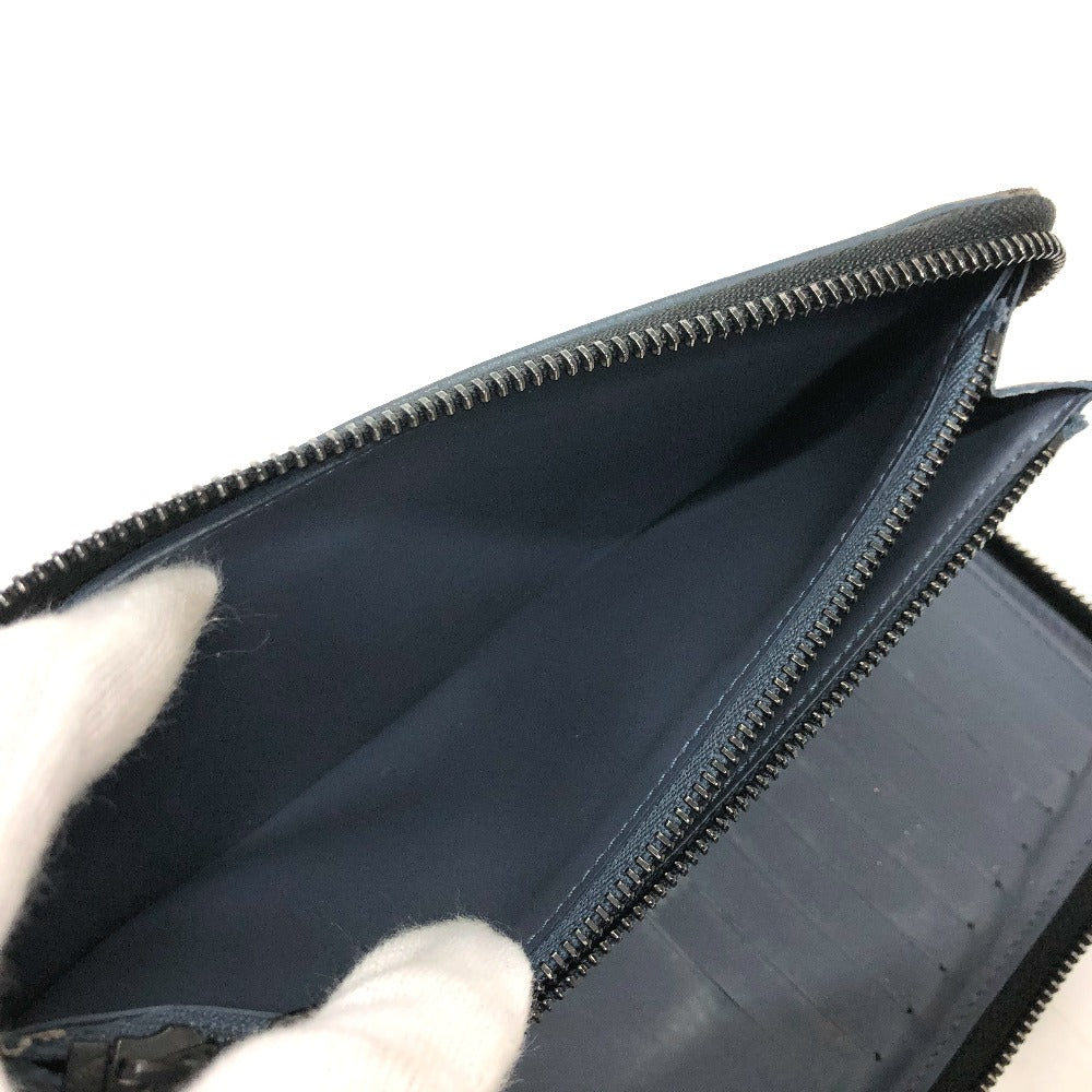 LOUIS VUITTON Long Wallet Purse M82322 Monogram shadow leather Navy Monogram shadow Zippy Wallet Vertical