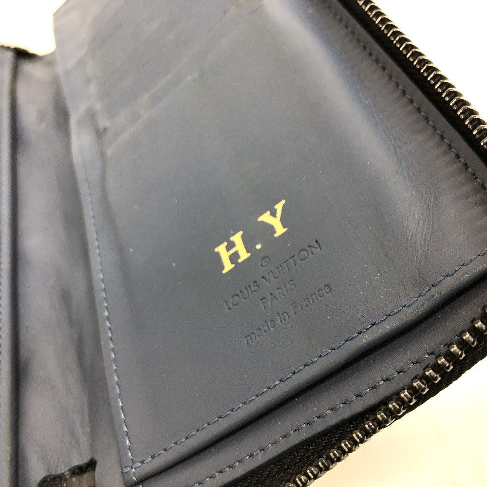 LOUIS VUITTON Long Wallet Purse M82322 Monogram shadow leather Navy Monogram shadow Zippy Wallet Vertical