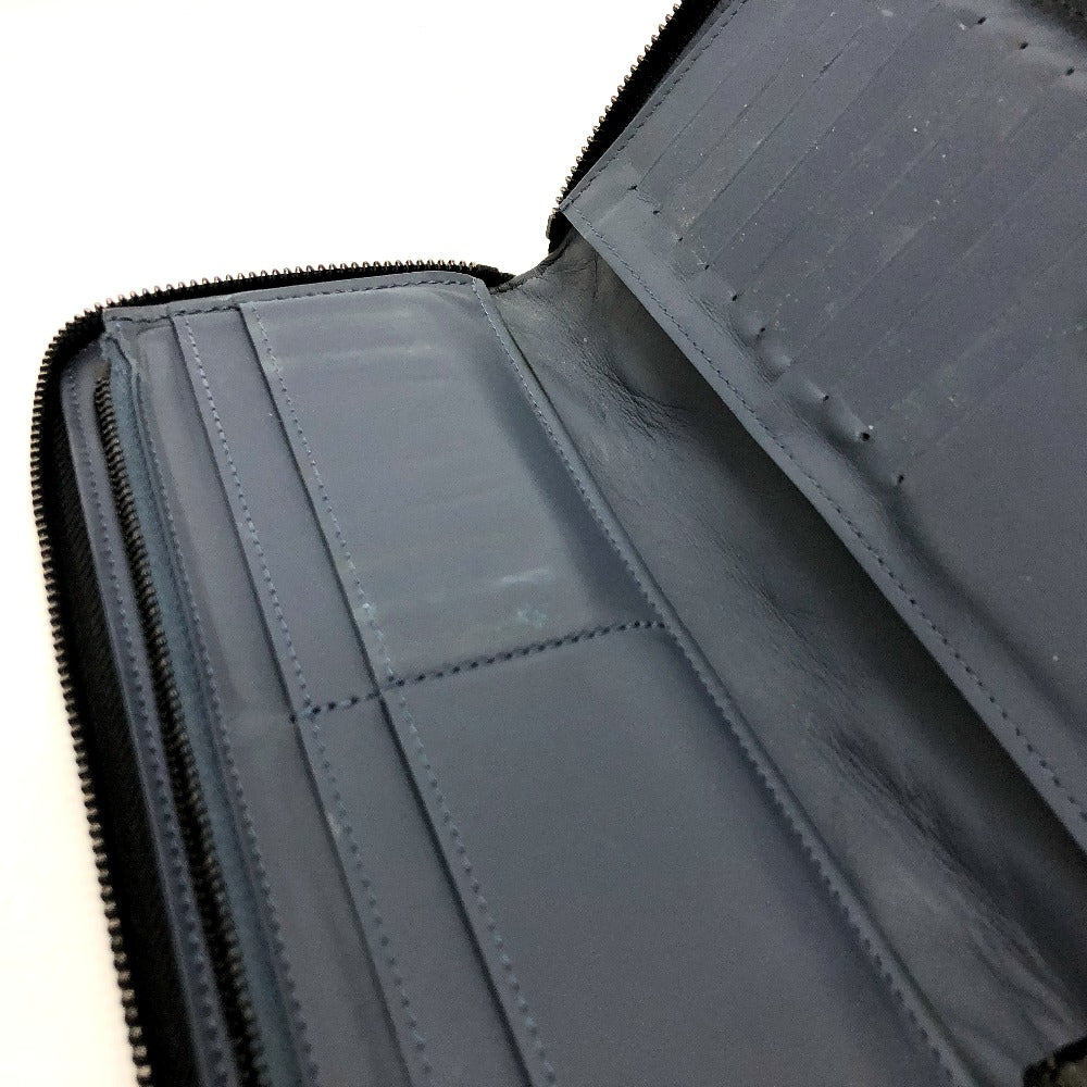 LOUIS VUITTON Long Wallet Purse M82322 Monogram shadow leather Navy Monogram shadow Zippy Wallet Vertical
