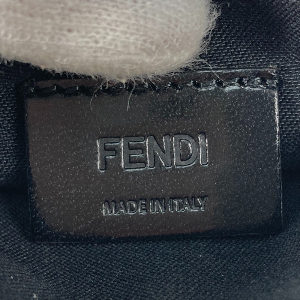 FENDI Card Case 7M0164 leather Gray type logo bicolor name card holder