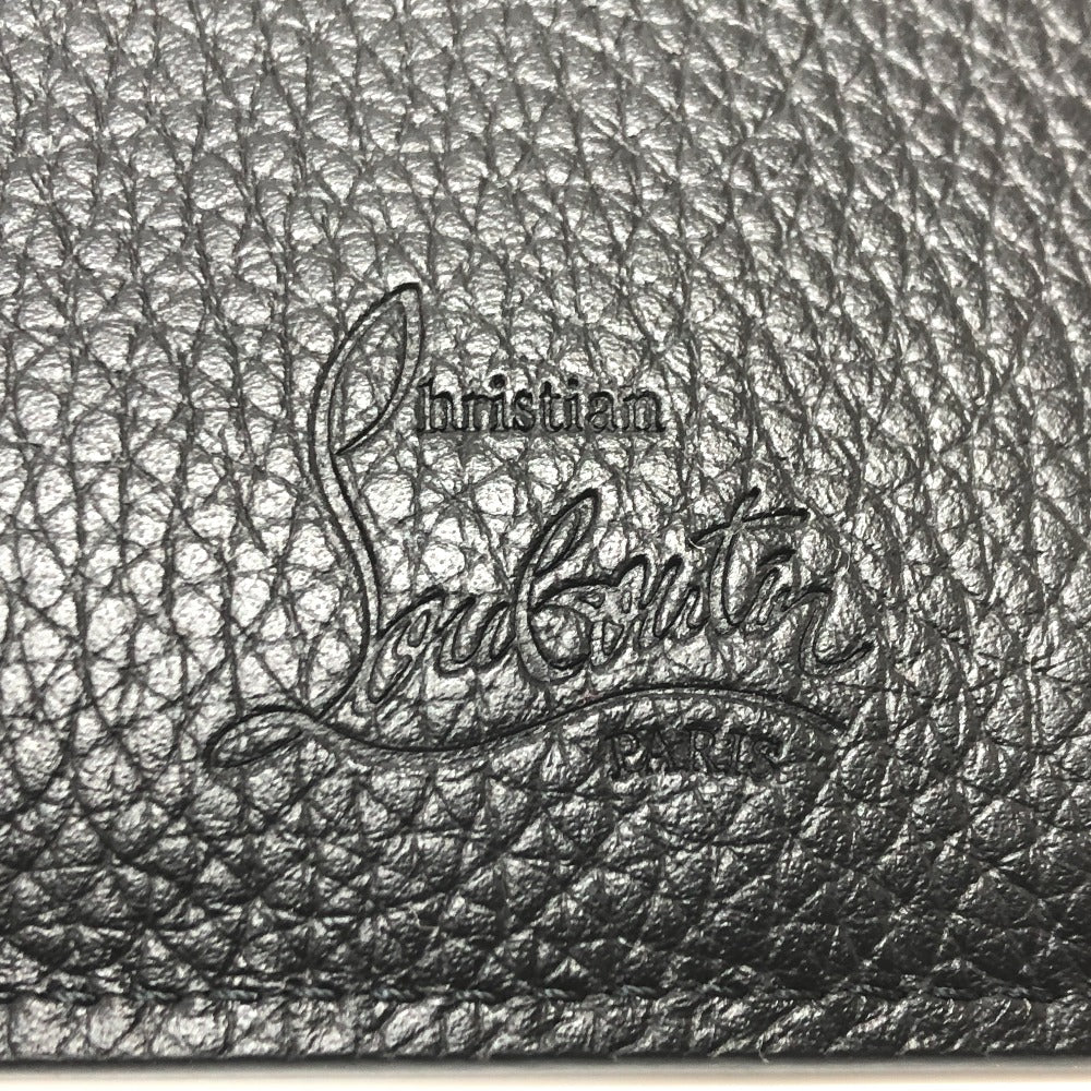 Christian Louboutin Card Case leather black logo Pass case unisex(Unisex) Used Authentic
