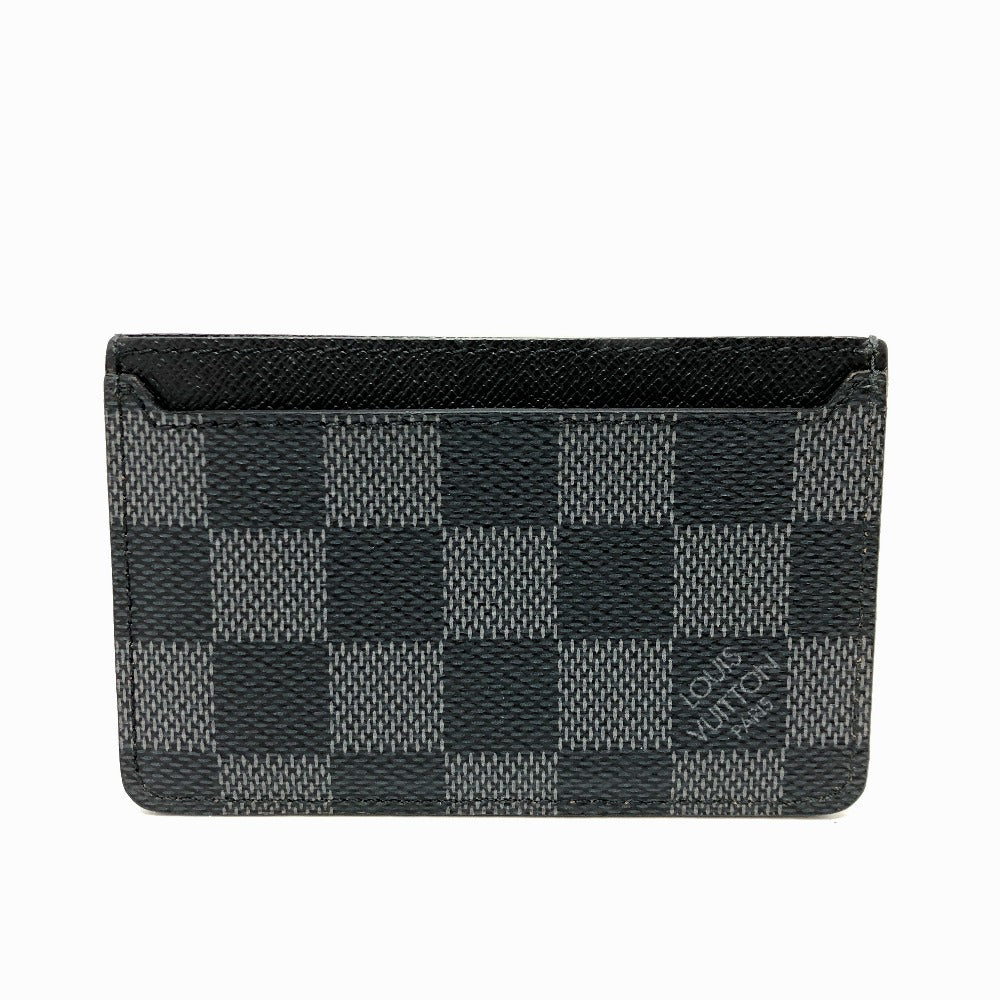 LOUIS VUITTON Card Case N62666 Damier Grafitto Canvas black Neo Porto Cult
