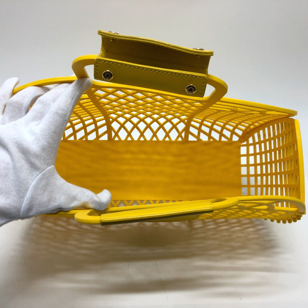 FENDI Handbag 8BH389 plastic yellow Medium basket Women Used Authentic